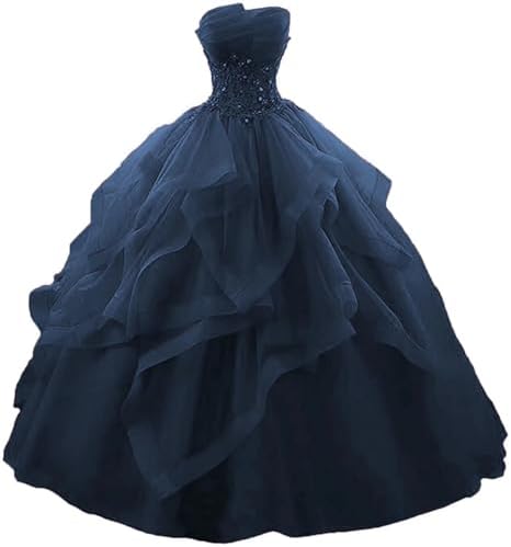 Fair Lady Prom Dress Long Ruffles Ball Gown Quinceanera Dresses