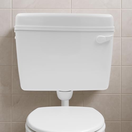 Image of Prayag Smart Flush PTMT 10 Litre Cistern for Indian & Western Toilet | Wall Mounted Cistern with Side Handle | 3-Years Manufacturer Warranty | Leak-Proof Toilet Flush Tank - (White)