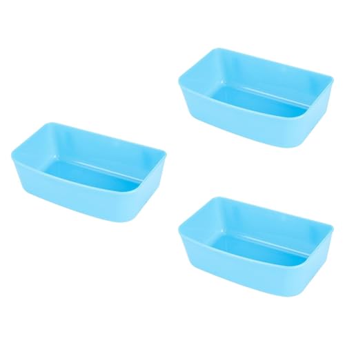 FewNvWa 3 Teile Fressnäpfe für Katzen und Hunde in der Transportbox, Blau
