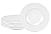 Van Well 6er Set Pasta Bowl, 500 ml, Ø 30 cm, tiefer Menüteller, Nudelteller, edles Markenporzellan, glänzend, klassisch weiß, rund