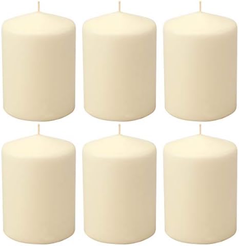 Stonebriar 35 Hour Long Burning Unscented Pillar Candles, 3x4, Ivory