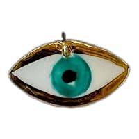 MacLé Lunar™ – Colgante Ojo de Atenea™ Serie GOLD Luna de Castor -Noviembre 2025 | Porcelana y Oro Líquido | Amuleto de Protección Hecho a Mano bajo dos Lunas LLenas |