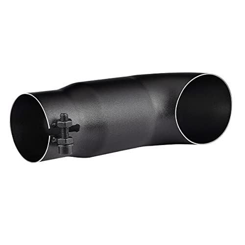 Image of Turn Down Exhaust Tip, 3'' Inlet Black Stainless Steel, Bolt On