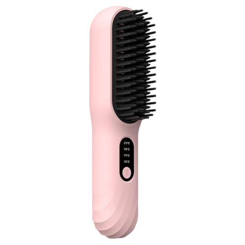 Pein -Lisker Cower - cepillo de alisado de cabello inalámbrico | Viaje Wireless Hot Hot Cut, Múltiples configuraciones de temperatura Herramientas de peinado Cepillo de aire para pelos largos cortos