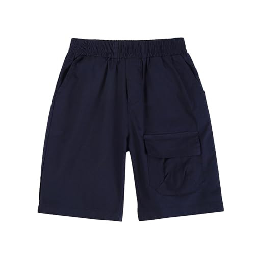 Pantalones cortos informales para niños y niñas, pantalones cortos informales, pantalones cortos de playa, azul, 6-7 años