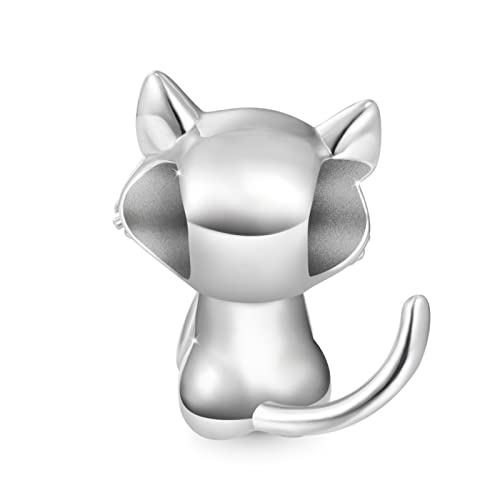 Image of GNOCE Embraces Heart Gemstone Bead Charms 925 Sterling Silver Rabbit Horse Triceratops Snake Monkey Cat Platypus Sloth Bear Pig Yak Ghost Matryoshka Doll Jewelry Gift for Women