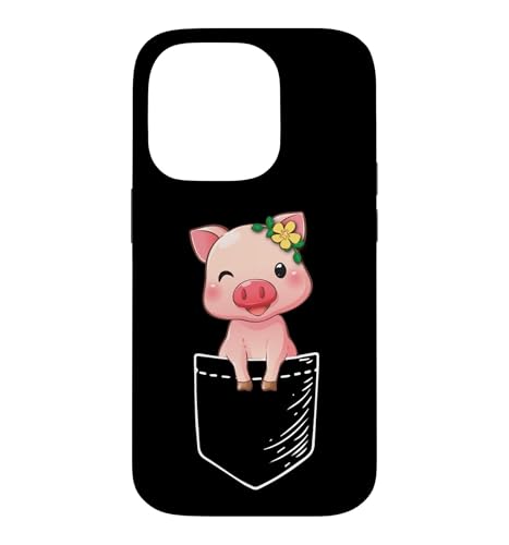 Funny Womens Kids Girls Pocket Pig Cute Show Pig Lover �X�}�z�P�[�X iPhone 14 Pro �p