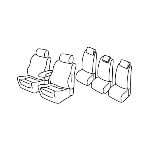 Housses de siège Superior Ford C-Max 7 finition haut de gamme