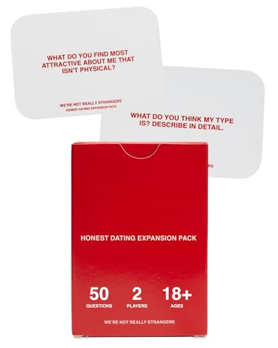 WE'RE NOT REALLY STRANGERS Honest Dating Expansion Pack Card Game – 50 Cards & Wild Cards – Conversation Cards for Couples, Adults, & Teens for Date Nights & Game Nights, Ages 18+, 2 Players