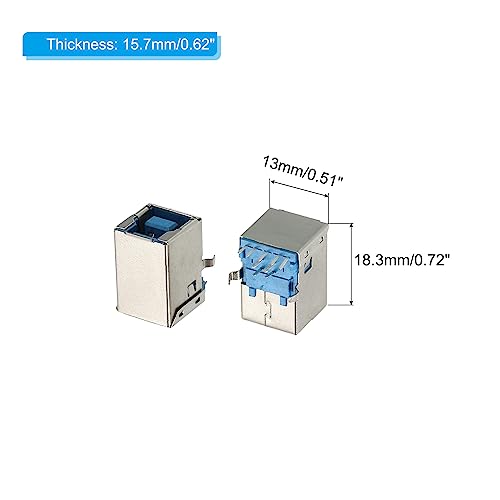 Conector USB 3.0 Tipo B Hembra 9 Pines Ángulo 90° Pack 2 miniatura 2