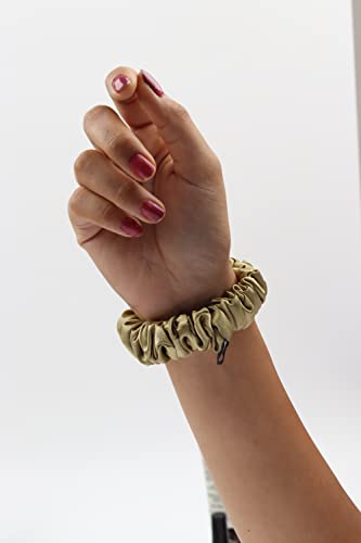 Image of Premium Satin Scrunchies for Women | Hair Bands, Ponytail Holders & Rubber Bands | Skinny, Fluffy, No-Damage Hair Ties | Girls Hair Accessories | Small Size | Pack of 6