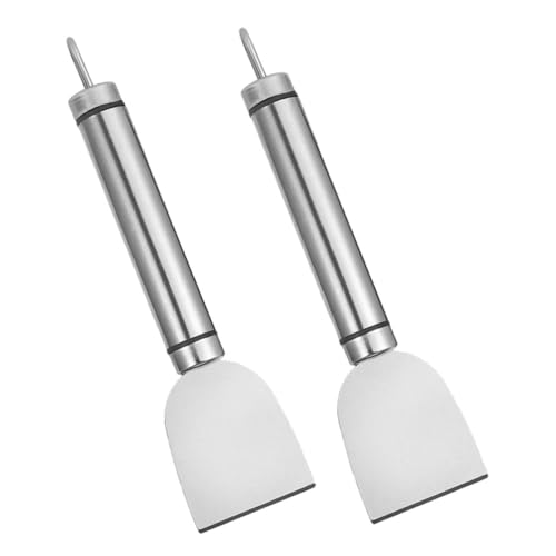 PACKOVE Ergonomic Handle Scraper Stainless Steel Cleaning Tools for Home Household Oven Gas Burner Refrigerator