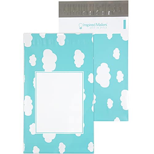 Image of Inspired Mailers - Poly Mailers 6x9-100 Pack - Clouds (Writable Area) - Small Shipping Bags - Polymailers 6x9 - Small Package Bags - 6x9 Mailing Bags for Shipping