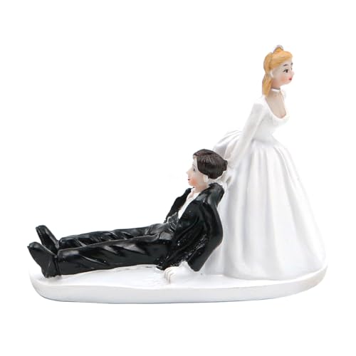 Ieron Wedding Cake Toppers - Assorted Colours Bride and Groom Standing Wedding Decoration Artificial Resin