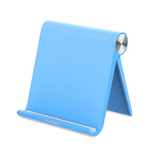UGREEN Tablet Stand Holder for iPad, Samsung Galaxy Tab, Nintendo Switch, Apple iPad Pro 10.5, iPad Mini, iPad Air, iPhone 7 6 Plus X 6S 8 5S, LG Android Tablets and E-readers, Adjustable (Blue)