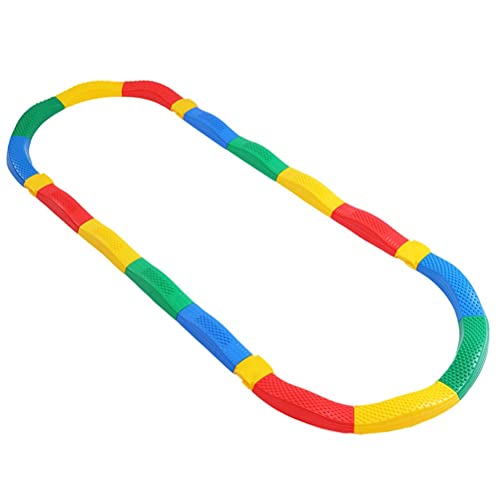 20 PCS Balance Beam Stepping Stone Set, Indoor and Outdoor Sensory Integration Training Obstacle Course Game River Rock, 4 Colors (Color : Color-B, Size : 20 PCS)