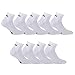 Diadora Chaussette Homme Coton - Lot de 9 - Chaussettes Sportswear Homme, Tissage avec Coussinés, Fléxibles, Blanc, 39-42