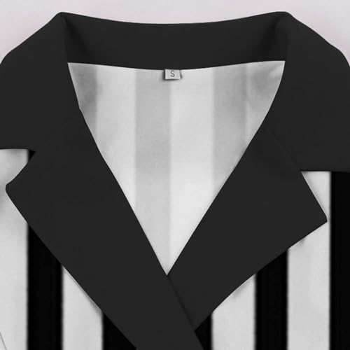 Women's Vintage Double-Breasted Dress Short Sleeve Button Front A-Line Dress3