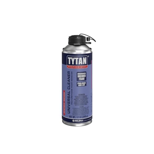 TYTAN PROFESSIONAL Universal Cleaner – 12 oz Adhesive Remover, Foam Dissolver, Expanding Foam Cleaner, Multi-Purpose Surface Prep & Tool Cleaner (1 Pack)