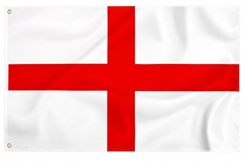 Storm&Lighthouse Large England Flag St George Flag English Flags 5ft x 3ft with Eyelets UK Flags Ideal for Outdoor and Indoor Use Patriotic Displays and Celebrations Football World Cup