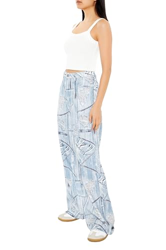 Forever 21 Women's Distressed Denim Print Jeans3