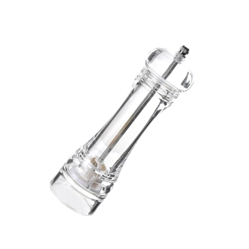 Unomor Djustable Pepper Salt Shaker Set Acrylic Spice Grinder Bottle Coarseness Settings
