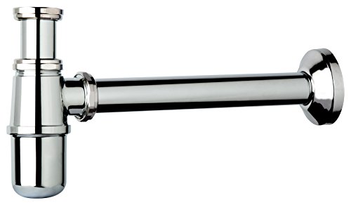 SIFONE A BOTTIGLIA DA 1 LUX scarico acqua BAGNO LAVABO LAVANDINO ottone cromato