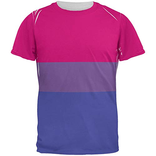 LGBT Bisexual Pride Flag All Over Mens T Shirt Multi X-LG
