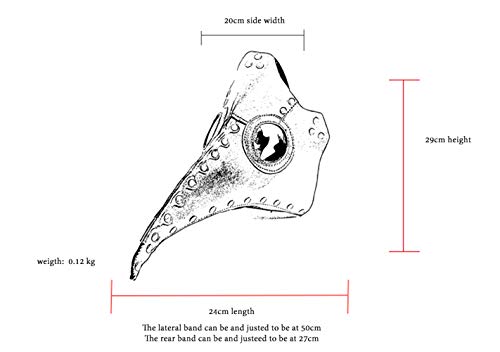 Steelmaster Steampunk Unisex Retro Medico Maschera...