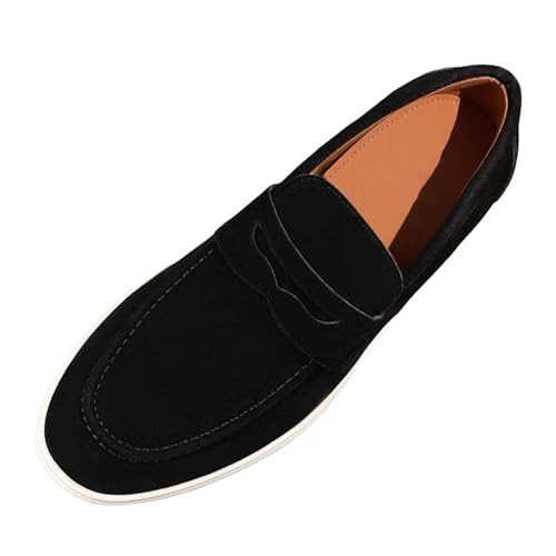 Men's Slip On Loafers Comfortable Soft Sole Suede Driving Shoes Breathable Lightweight Walking Travel Work Casual