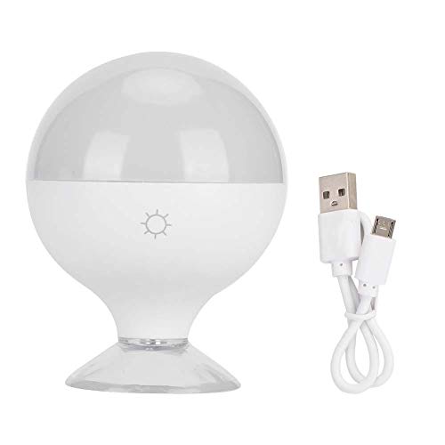 Exblue Luces de Espejo, Bombillas de Espejo de vanidad LED Estilo Hollywood Regulables portátiles con Ventosa para tocador de Espejo de tocador de baño, USB Recargable(Blanco) Cover