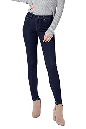 Kan Can Women s Mid Rise Super Skinny Jeans (15 31, HR)