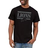 Junk Food NFL - Detroit Lions Stencil Block Adult SS T-Shirt Black