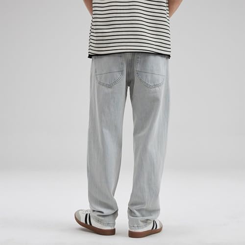 Jeans Pants Trousers Denim Retro Men's Handsome Straight Tube Versatile Style High Street Long for Boys4