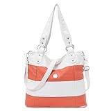 Angel Kiss Hobo Purses for Women Multi-Color Striped Lattice Cross Body Shoulder Purse Bag Tote Handbag
