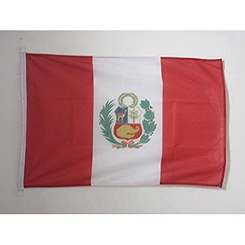 Az Flag Bandiera Perù 90X60Cm Per Esterno - Bandiera Peruviana 60 X 90 Cm