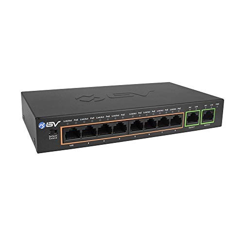 Exclusive Discount 🔥 BV-Tech 10 Port PoE/PoE+ Switch (8 PoE+ Ports  2 Gigabit Ethernet Uplink) – 96W – 802.3af/at