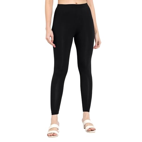 Image of Twinstar T2 Womens Ankle Length Leggings | Cotton Combo Leggings |180% GSM| Pack of 2 (White, Black)
