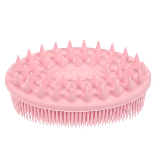 VILLCASE Cepillo de Silicona para Baño Doble Cara Masajeador y Exfoliante Corporal Color Rosa Punta Flexible y Duradero Adecuado para Bebés y Adultos Limpieza E Higiene Diaria