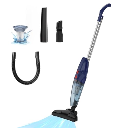 Aspiron Aspiradora con cable, mango de 20000 Pa con cable, aspiradora 6 en 1 sin bolsa con capacidad de 1 L, cable de 10 m