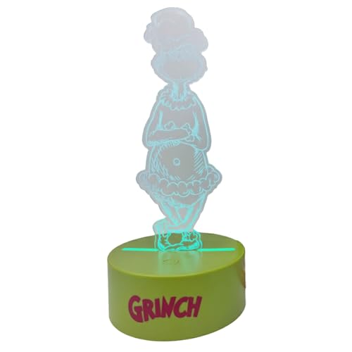 Grinch Dr.Seuss 3D Illusion LED Lamp Night Light with Color Changing Effect Desk Lamp for Bedroom Nursery Playroom Dcor