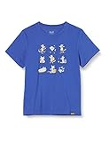 Mit Biobaumwolle Jack Wolfskin Kinder MANY WOLVES T KIDS T-Shirt, coastal blue, 164
