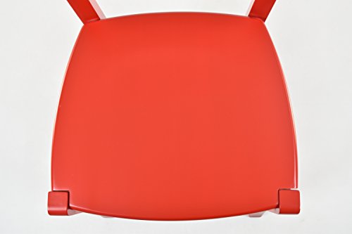 Miniatura 8 de T M C S Tommychairs - Set 4 Sillas Cross Para Cocina Y Comedor, Estructura En Madera De Haya Barnizada Color Rojo Y Asiento En Madera