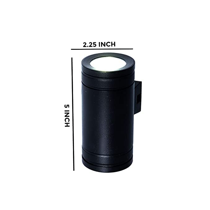 Image of JACKAL 10 Watt Warm White Up Down LED Outdoor Wall Lights Waterproof (2 Way) - IP65 Grade Waterproof Metal Body | Fancy Exterior Wall Mounted Light, Wall Lamp - 6 Months Warranty