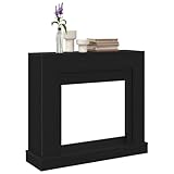 Manteau de Cheminée, Console Cadre de Cheminée Décorative chêne Noir 100x30x87,5 cm Bois d'ingénierie