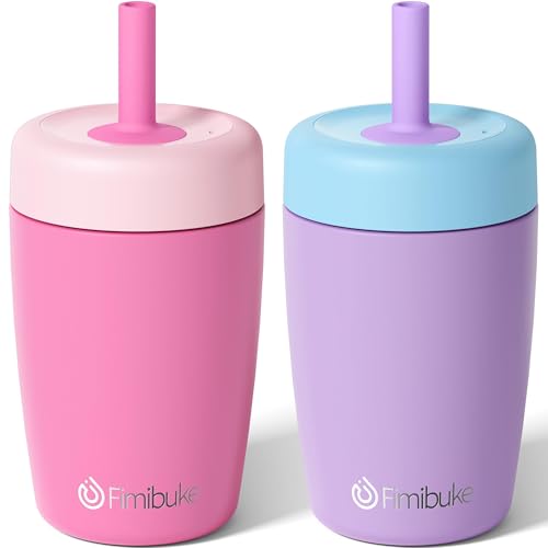 Image of Fimibuke Toddler Cups Spill Proof, 12 OZ Sippy Cup for Toddler Water Bottle