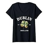 Photo Gallery donna dublino irlanda trifoglio irish souvenir san patrizio maglietta con collo a v Photo Gallery donna dublino irlanda trifoglio irish souvenir san patrizio maglietta con collo a v
