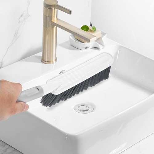 2 Stück Handfeger, Handbesen mit kurzem Griff, Haushalts Reinigungsbürste, Staubbürste, weiche Borsten Auto Besenbürste, Felgenbürste, Handkehrer für Bett, Sofa, Möbel, Kleidung, Auto