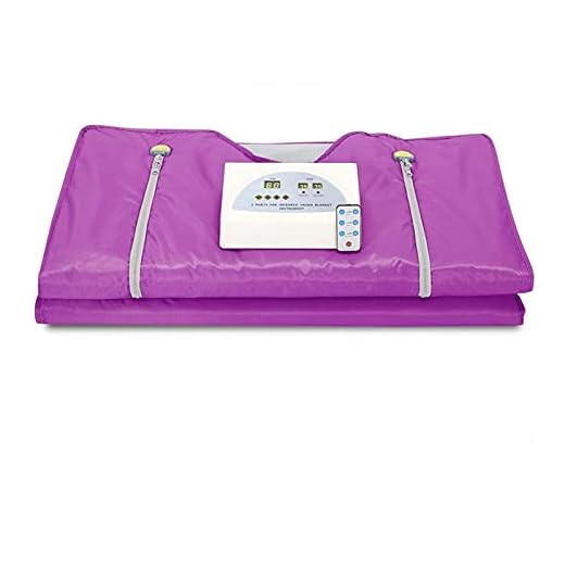 Infraröd bastufilt 2 Zonvärme Bastu filt Romote Control Heating Blanket Body Viktminskning Bastu Detox Therapy Hemanvändning För att gå ner i vikt, gå ner i vikt (Color : Purple)