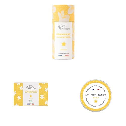 Le Trio Monoi - Déodorant Monoï - Savon Exfoliant Monoï - Baume Monoï 30ml - 100% Naturel - Fabriqué en France - Sans Conservateur, Aluminium Ni Parabène - LES PETITS PRODIGES Cover
